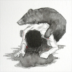 bear and man detail - Rachel Goodyear